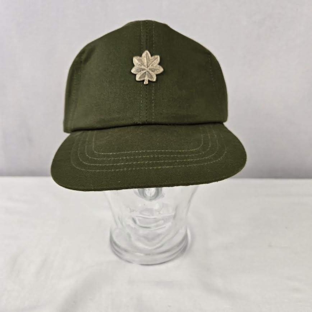 Vintage‎ US Military OG - 106 Cap Hot Weather Green Lt Col Insignia Hat 6 7/8